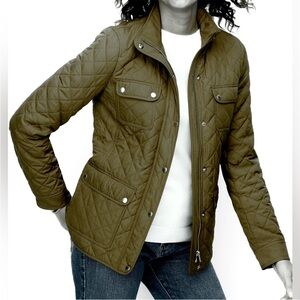 Quilted Army Green Jacket Like New Talbots Size Medium